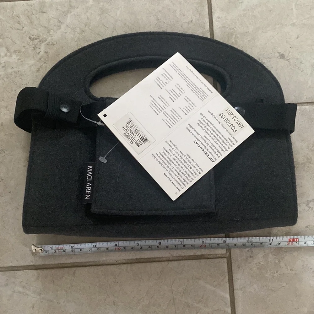 Maclaren NWT Grey Felt Mini Utility Tote